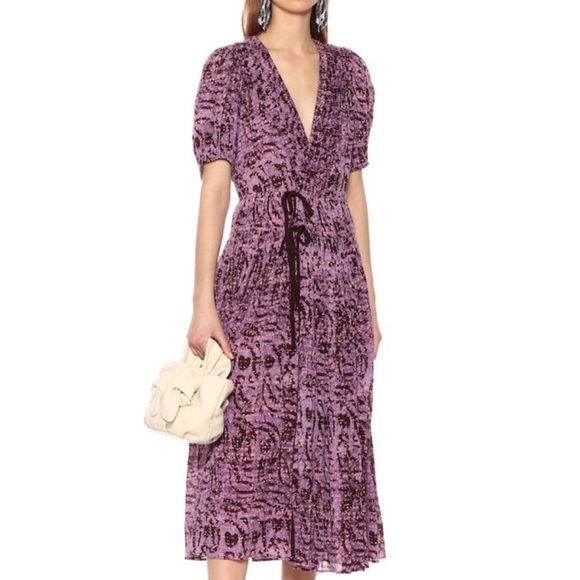 Ulla Johnson Purple Midi Dress - Picture 2 of 9